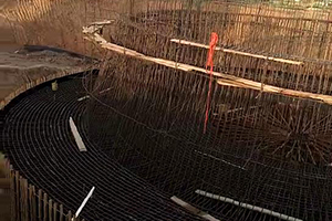巴中砼烟囱新建施工现场